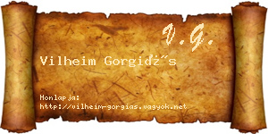 Vilheim Gorgiás névjegykártya